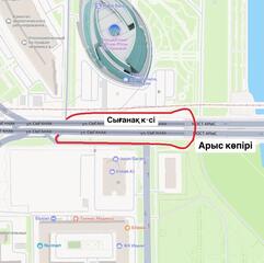 Участок проезда под мостом Арыс перекрыли в Астане