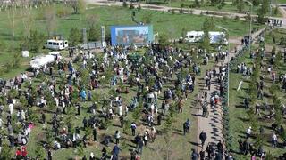 «Таза Қазақстан»: в этнопарке Караганды высадили 1500 деревьев  