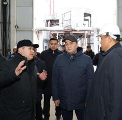 НУРАЛХАН КУШЕРОВ ПРОВЕРИЛ РАБОТУ ТЕПЛОЦЕНТРАЛИ В ТУРКЕСТАНЕ