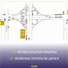 На транспортной развязке проспекта Мангилик Ел вводят временные ограничения движения