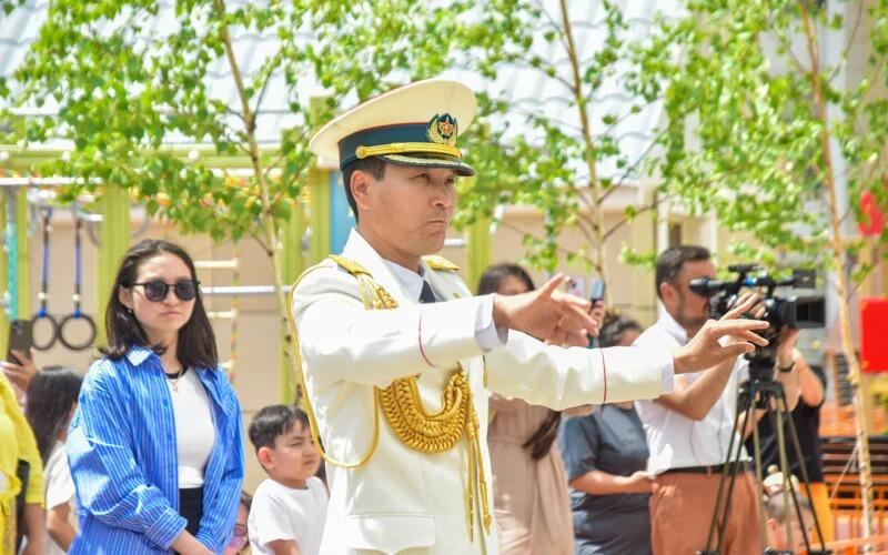 Новый двор открыли в столичном районе Сарайшык в День Государственных символов