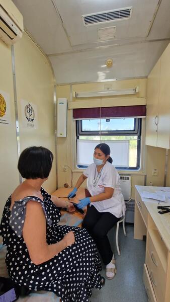 МЕДИЦИНСКИЙ ПОЕЗД «САЛАМАТТЫ ҚАЗАҚСТАН» ПРИБЫЛ В МАРТУК