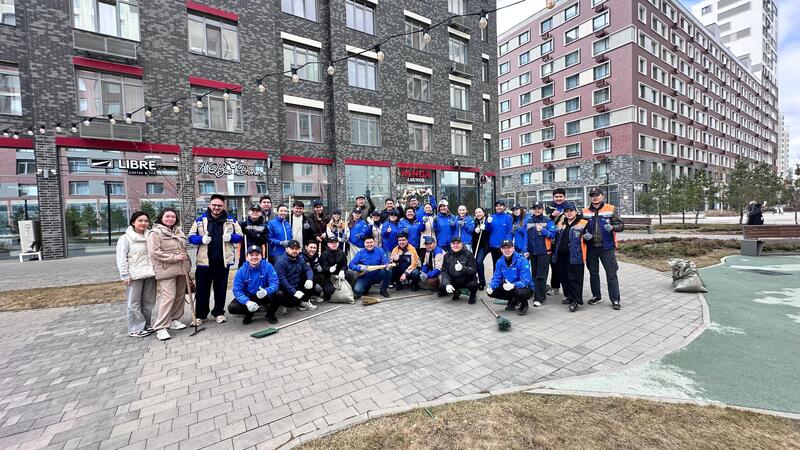 BI Group присоединился к акции «Таза Қазақстан»: сотрудники компании вышли на уборку Астаны