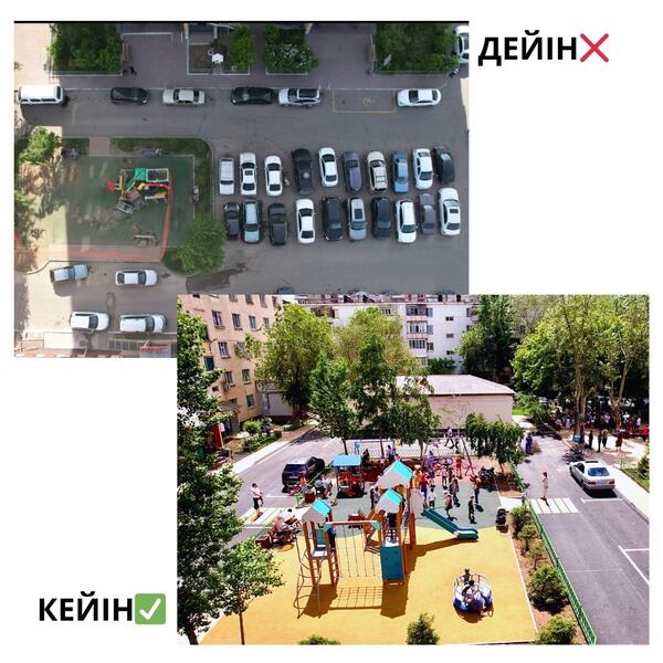 В день защиты детей 10 новых дворов открыли в столичном районе Байконыр