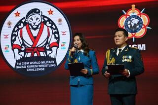 В Астане стартовал I Чемпионат мира по қазақ күресі среди военнослужащих