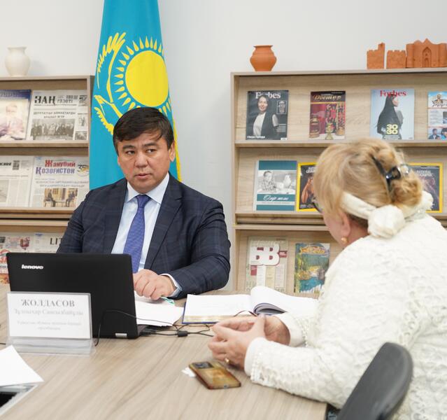 ПЕРВЫЙ ЗАМЕСТИТЕЛЬ АКИМА ТУРКЕСТАНСКОЙ ОБЛАСТИ ПРОВЕЛ ЛИЧНЫЙ ПРИЕМ ГРАЖДАН