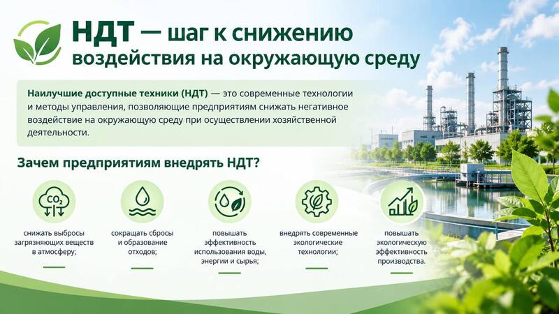 НДТ — шаг к снижению воздействия на окружающую среду