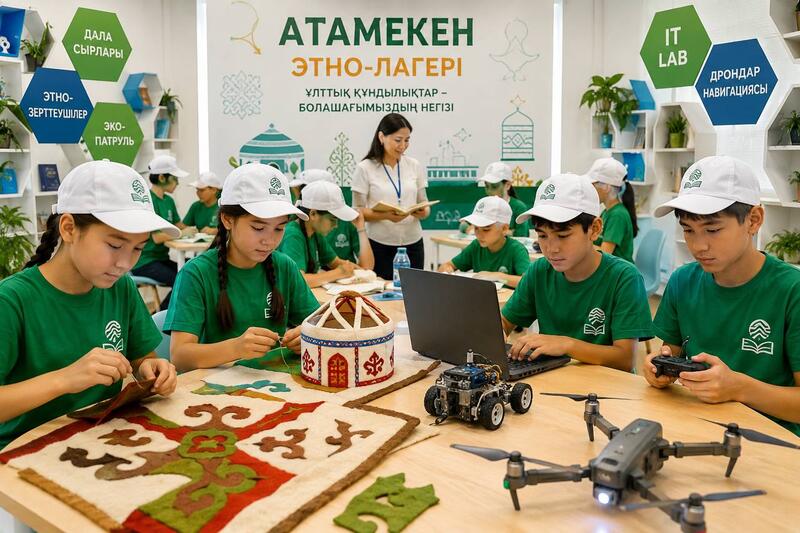 «Келешек мектептері»: школьники совмещают летний отдых с обучением и творчеством