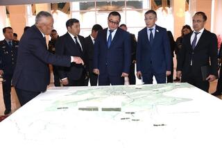 Марат Султангазиев посетил объекты Райымбекского района