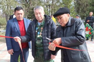 В Кокпектинском районе открыт сквер в честь ветеранов афганской войны