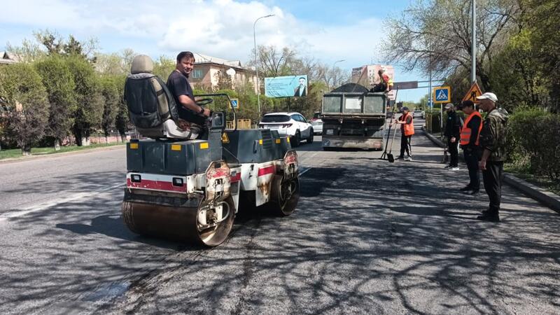 В Талдыкоргане начаты работы по текущему ремонту автомобильных дорог