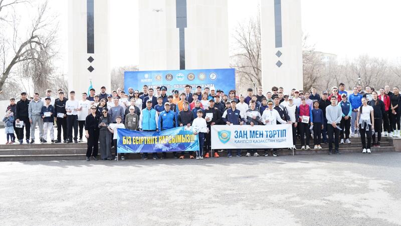 В Талдыкоргане организован массовый забег под девизом «Спорт есірткіге қарсы»