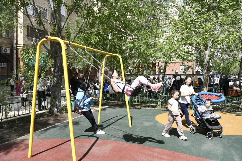 Новое дворовое пространство открыли в столичном районе Байконыр