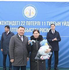 В Шиелийском районе вручили ключи от новых домов