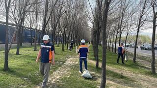«Таза Қазақстан»: строительные компании Алматы приняли участие в субботнике