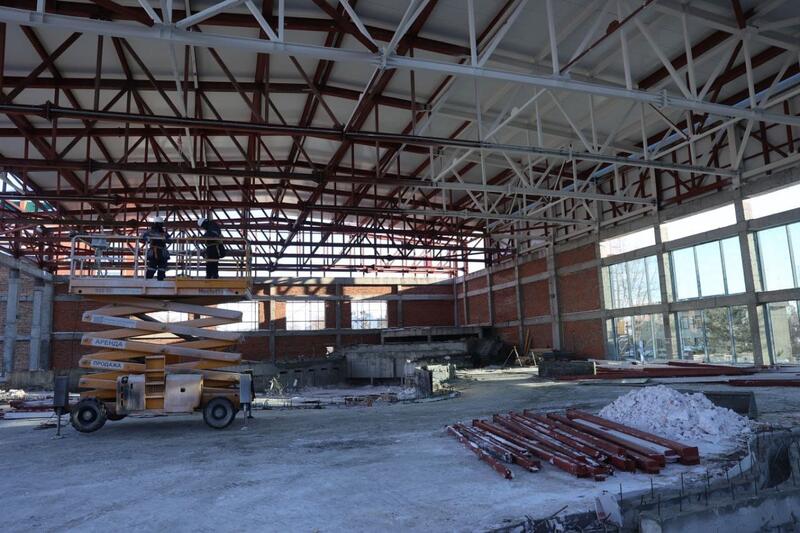 Ход работ по реконструкции аквапарка «Осьминог»