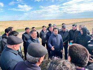 С аграриями Акмолинской области на полях встретился министр сельского хозяйства