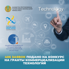 406 заявок поступило на конкурс на грантовое финансирование проектов коммерциализации технологий