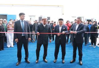 Производство мраморной муки и сухих строительных смесей запустили в Жамбылской области