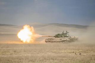 На полигоне «Матыбулак» прошли штатные стрельбы танковых подразделений
