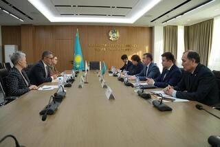 Министр юстиции Ерлан Сарсембаев провел встречу с Ульви Ахундлу заместителем директора Департамента по выборам БДИПЧ ОБСЕ