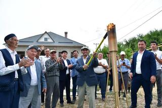 ТУРКЕСТАН: В ОРДАБАСЫ ТРЕМ СЕЛАМ ПОДКЛЮЧИЛИ ПРИРОДНЫЙ ГАЗ