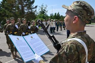 Солдаты творческого взвода дали клятву на верность Родине