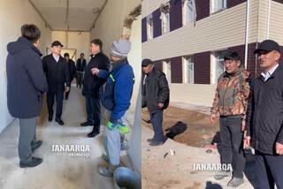 В Жанааркинском районе ведется ремонт здания поликлиники