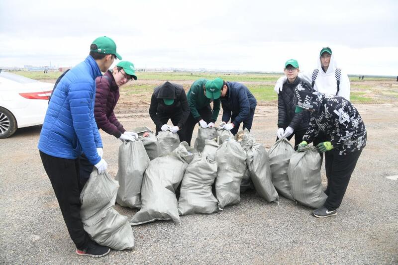 Более 100 бойцов «Жасыл ел» провели экоакцию в Астане
