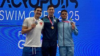 Астанинский пловец Адильбек Мусин завоевал золотую медаль на международном турнире в Афинах