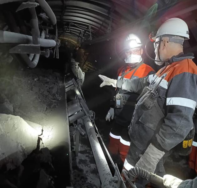 Вице-министр по чрезвычайным ситуациям посетил шахту имени Костенко с рабочим визитом