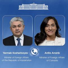 Главы МИД Казахстана и Канады подтвердили курс на укрепление партнёрства