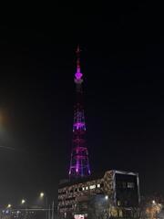 Ко Дню Независимости телебашня Алматы засияла в новом свете