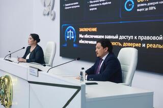 Вице-министр юстиции Республики Казахстан Бекболат Молдабеков провёл брифинг для представителей средств массовой информации в Службе центральных коммуникаций при Президенте