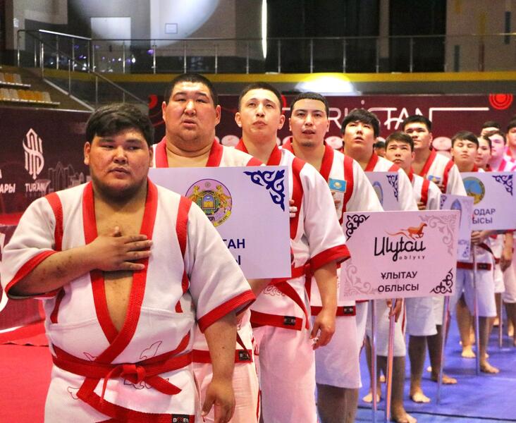 В ТУРКЕСТАНЕ СОСТОЯЛОСЬ ТОРЖЕСТВЕННОЕ ОТКРЫТИЕ КУБКА КАЗАХСТАНА ПО ҚАЗАҚ КҮРЕСІ