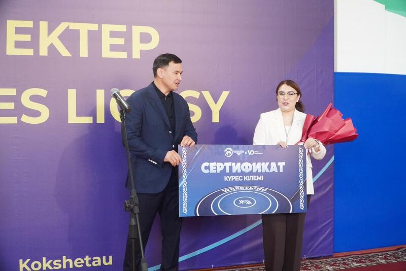 В Акмолинской области впервые открыли специализированный зал борьбы на базе школы
