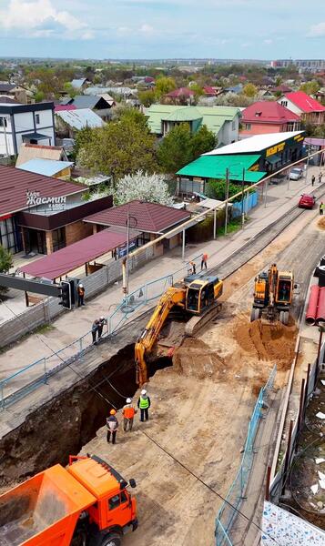 В Алматы на ул. Строительной реализуется проект стратегического коллектора для 200 тыс. жителей