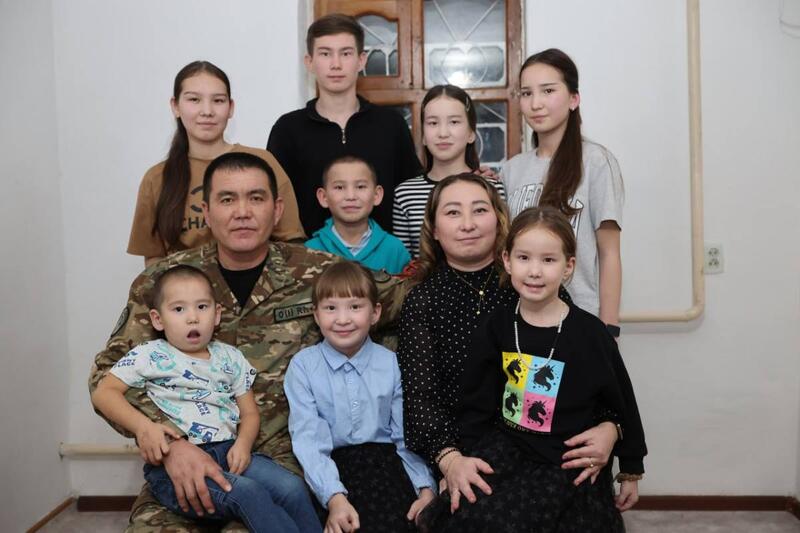 Отец восьмерых детей служит в Национальной гвардии МВД РК