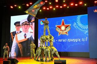В Астане прошла военно-патриотическая акция «Ел қорғау – нағыз ерлер ісі»