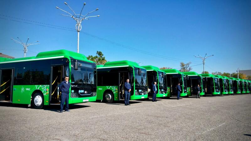 Автопарк Тараза пополнился 24 новыми автобусами