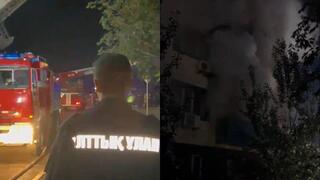 Гвардейцы спасли людей из горящего дома в Кызылорде