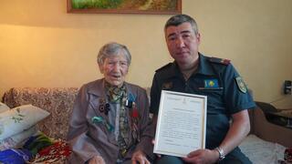 В Алматы ветеран Великой Отечественной войны Екатерина Баранова отметила 101-й день рождения