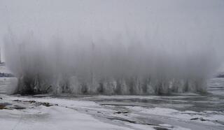 В Кокшетау проводятся взрывные работы в рамках противопаводковых мероприятий