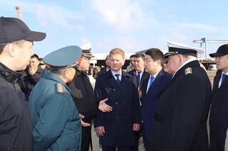 Первый построенный военный катер в Мангистау спустили на воду