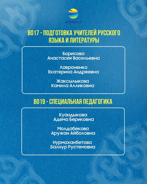 Стали известны имена обладателей грантов акима Акмолинской области на 2025-2026 учебный год