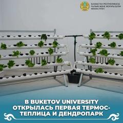 В Buketov University открылась первая термос-теплица и дендропарк