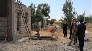 В селе Бестерек строится новый пожарный пост