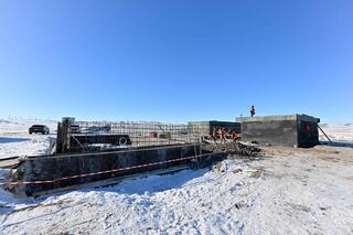 В селе Кенгирбай би Абайского района проводится реконструкция системы водопровода