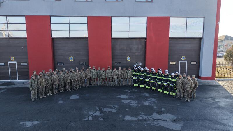 Глава МЧС ознакомился с модернизацией пожарной части в Шымкенте