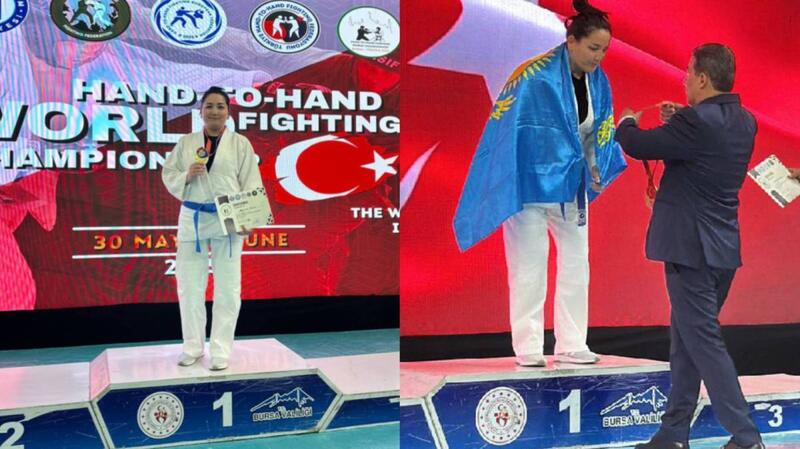 Сотрудница полиции из Казахстана одержала победу на чемпионате мира по рукопашному бою